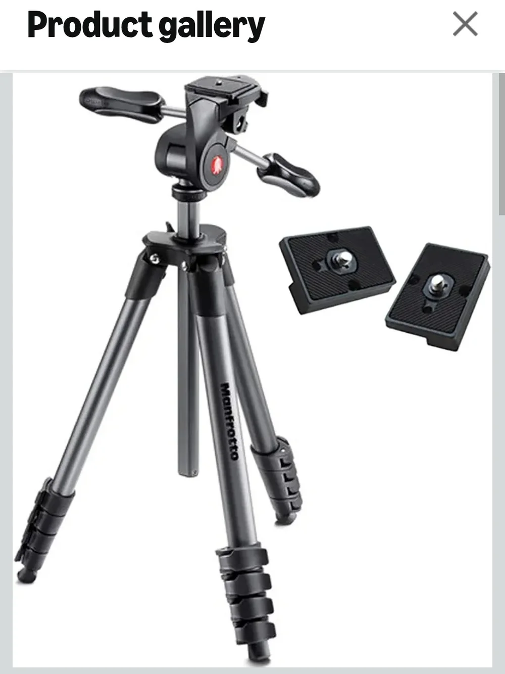 Manfrotto Silver Camera Tripod
